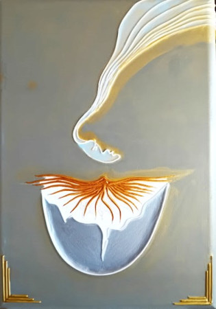 Origine.    (polim. tecn. mista su tela mis. cm. 50x70)  